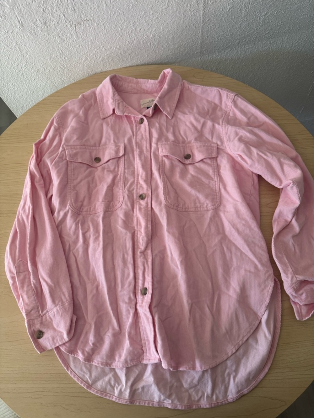 Universal Thread Pink Oversized Button-Up Shirt
